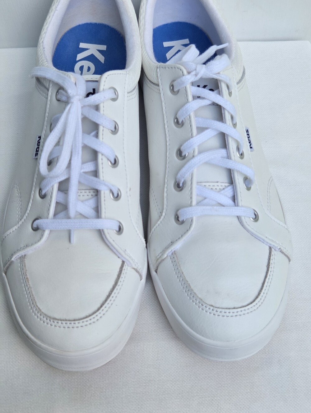 Keds Women's White Lace-Up Low Top Sneakers Logo Accents Classic Casual Size-10 - Picture 5 of 13